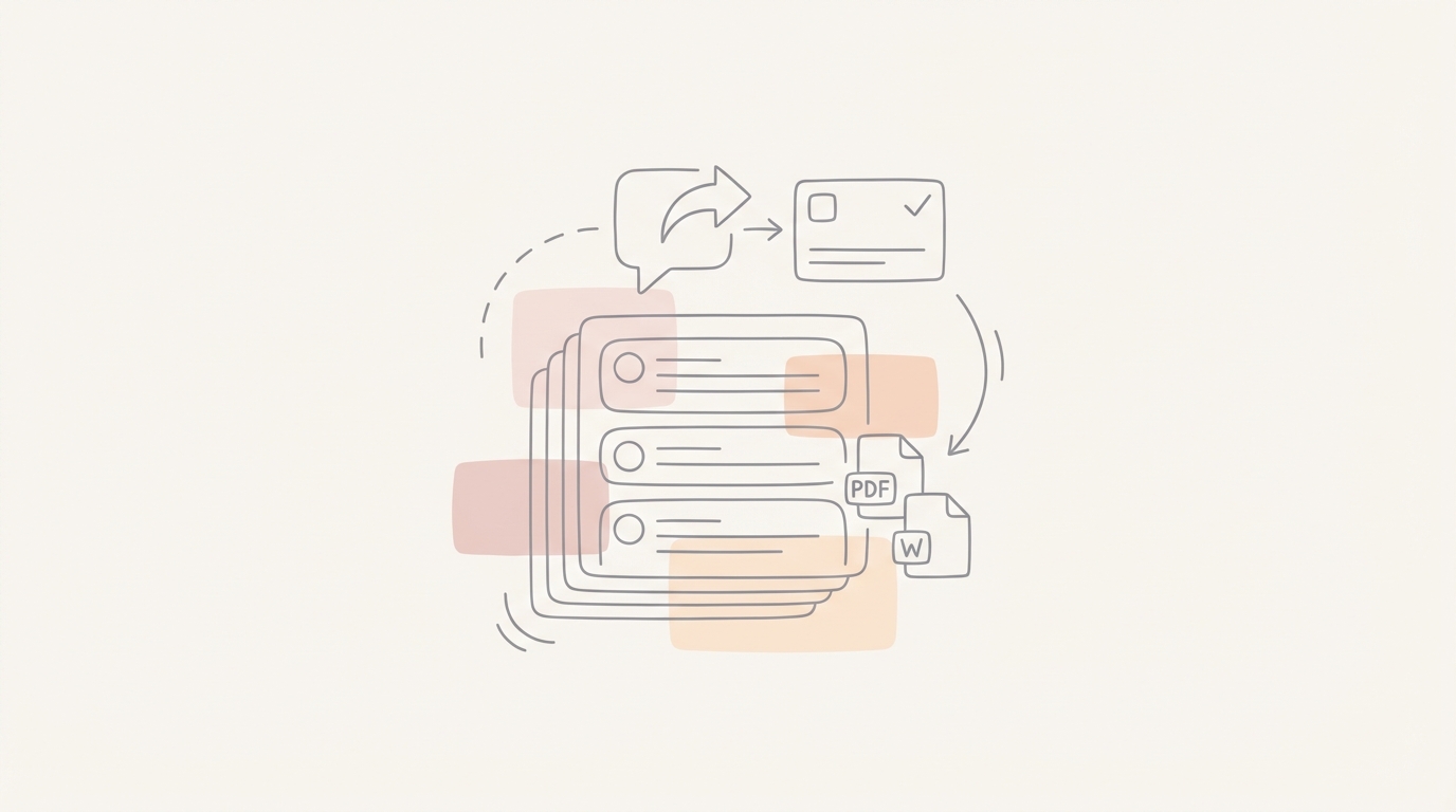 Founder inbox with a long thread stack and actionable summary card