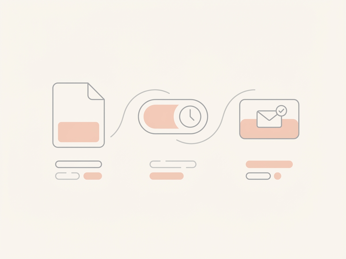 Vendor/invoice workflow: invoice PDF, Waiting label, soft check-in follow-up draft.